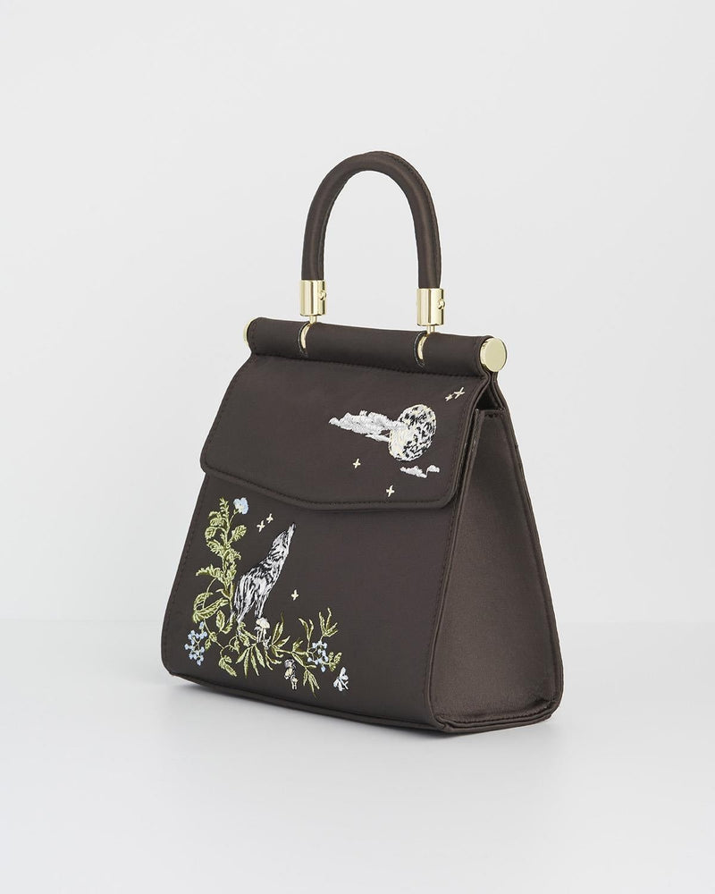 Satin-Tasche Wolf & Mond Antrazit