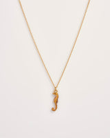 Seepferdchen kurze Halskette in Gold