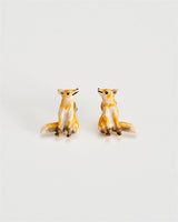 Enamel Fox Stud Earrings