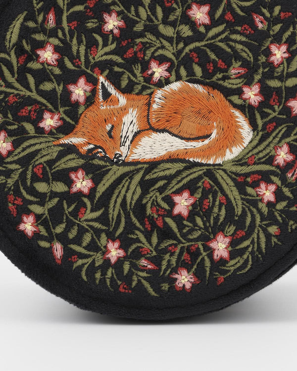 Sleepy Fox Round Jewellery Box