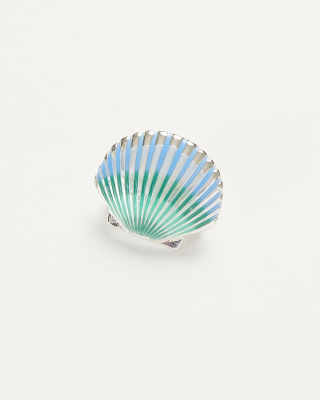 Enemel Shell Brooch