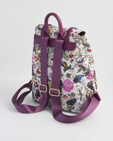 Mini Blumen-Rucksack in Pflaumenfarbe