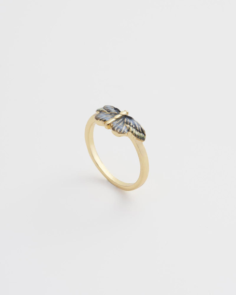 Deko-Schmetterling Ring Blau