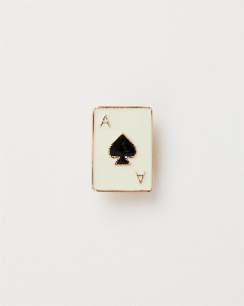 Enamel Ace of Spades Brooch