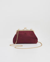 Satin Clutch Burgunder