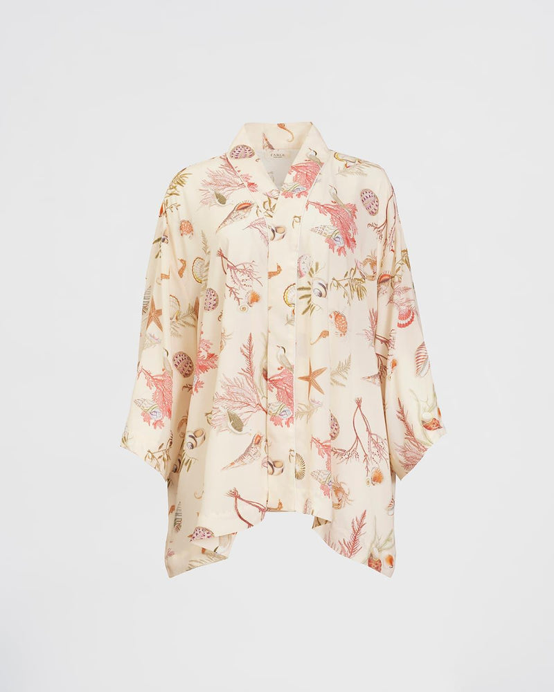 "Whispering Sands" kurzer Kimono in Lotusrosa