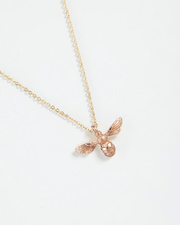 Gold Short Bee Necklace