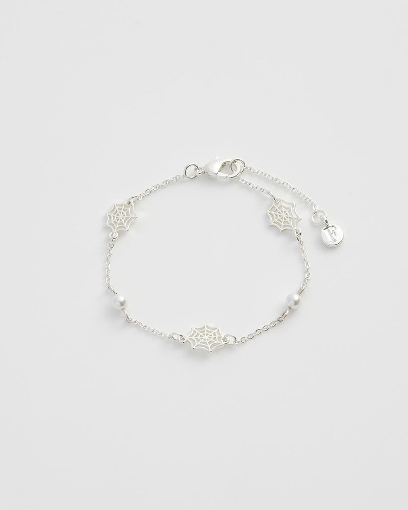 Spinnennetz-Armband Silber