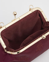 Satin Clutch Burgunder