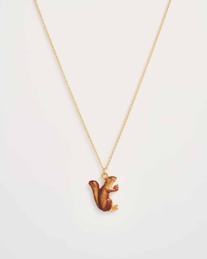 Emaille freche Eichhörnchen-Halskette kurz