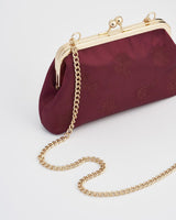 Satin Clutch Burgunder