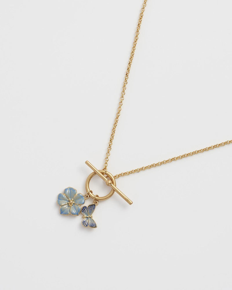 Butterfly & Flower Necklace