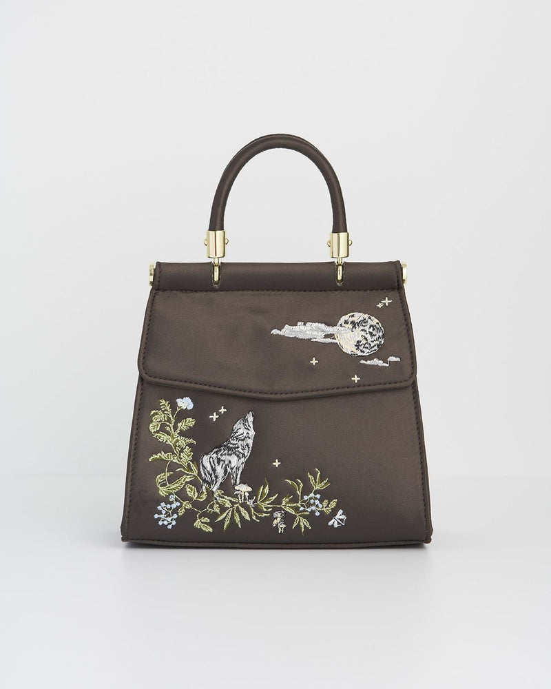 Satin-Tasche Wolf & Mond Antrazit