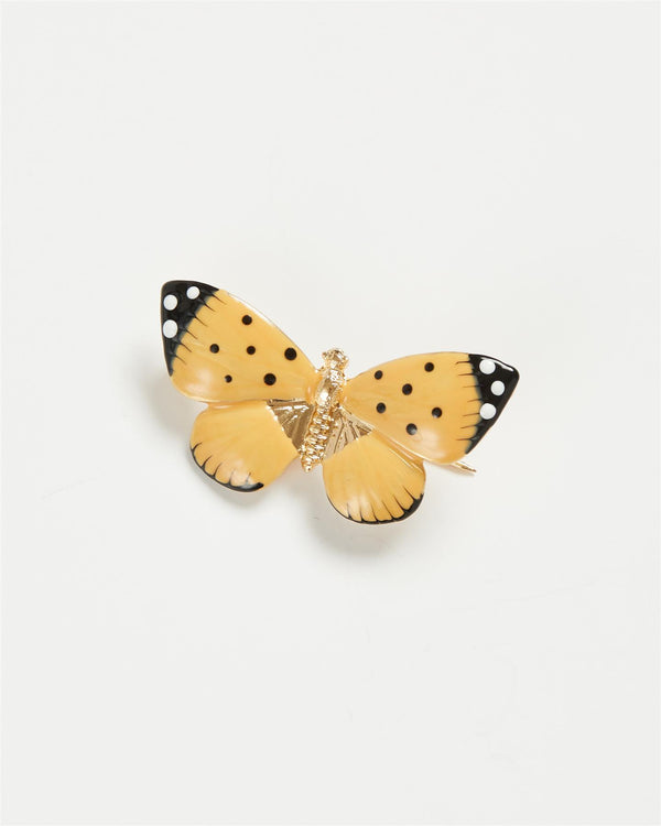 Emaille Schmetterlings-Brosche
