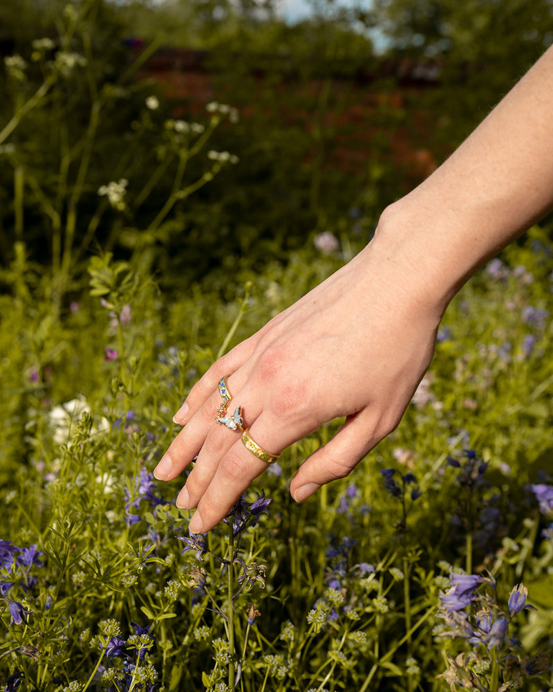 Rosa geblümter Ring