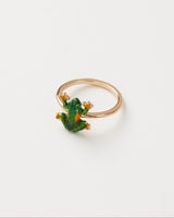 Emaille Frosch Ring