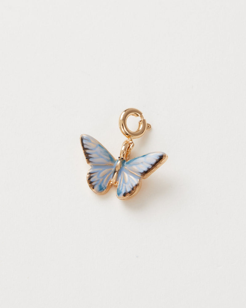 Emaille Schmetterlings-Charm blau