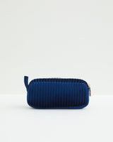 Fable Navy Velvet Makeup Pouch