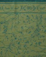 Zart geblümter Vintage Schal in Grün