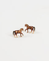 Emaille Pferde-Ohrringe